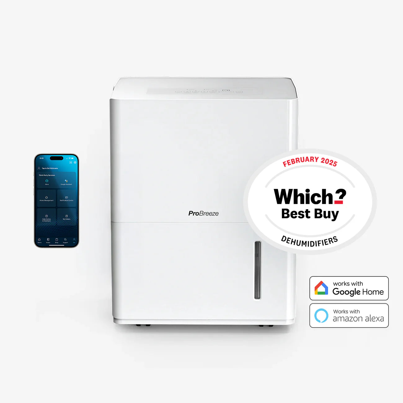 Pro Breeze 30L Dehumidifier with Smart App Control