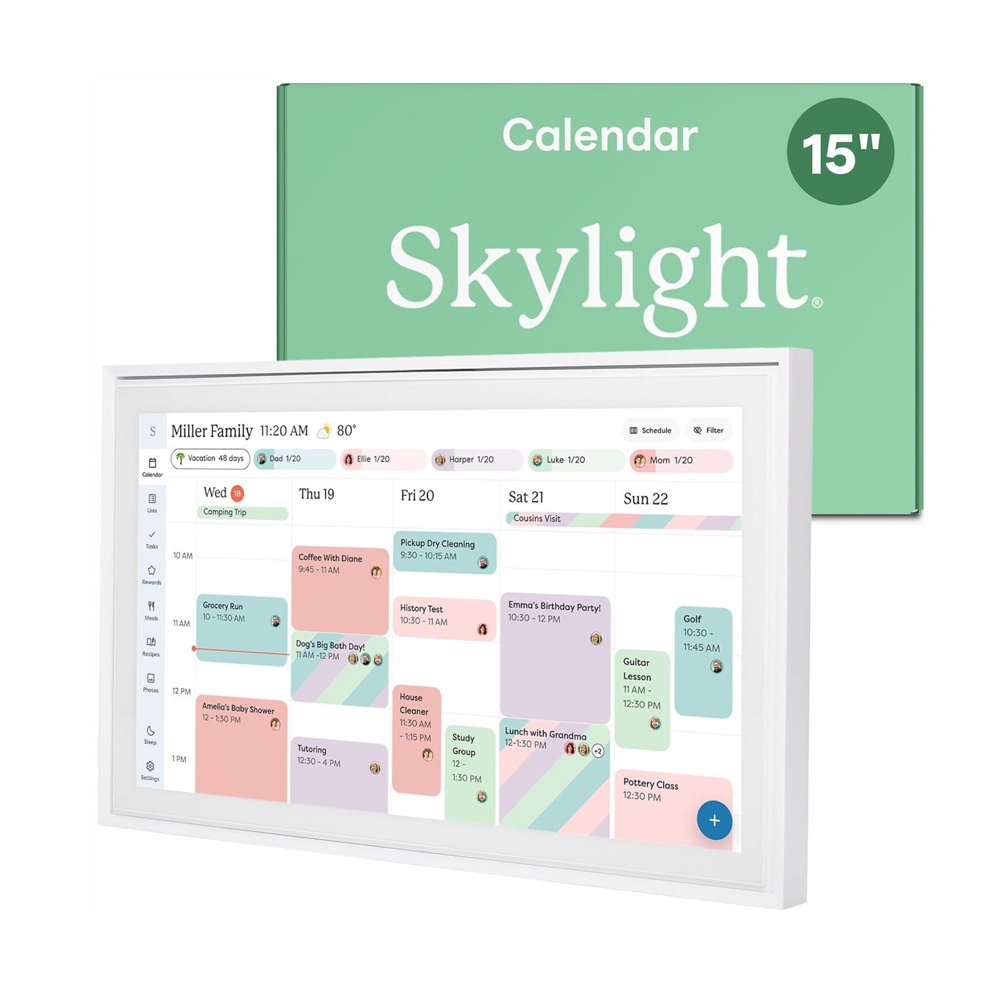 Skylight Calendar 15-inch Digital Calendar & Chore Chart