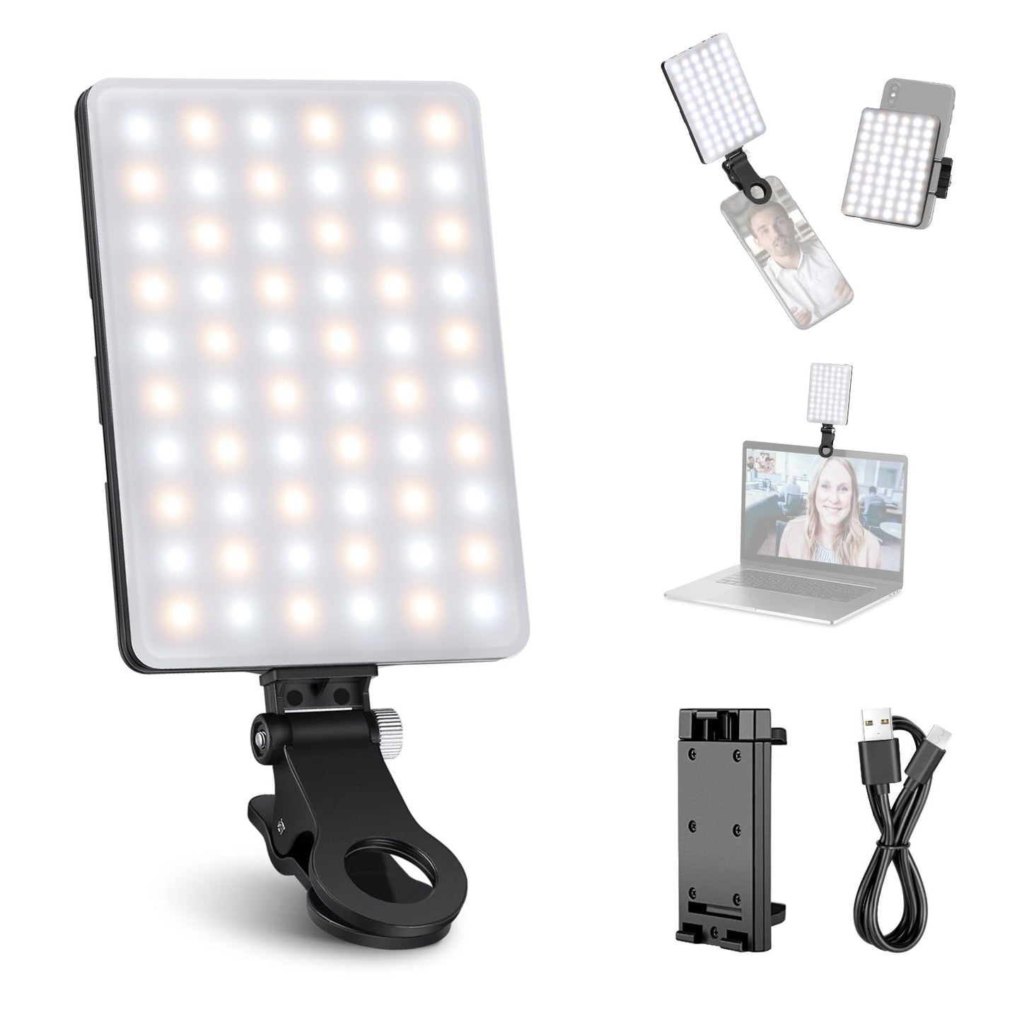 NEEWER NL-60AI Selfie Light with Front & Back Phone Clip