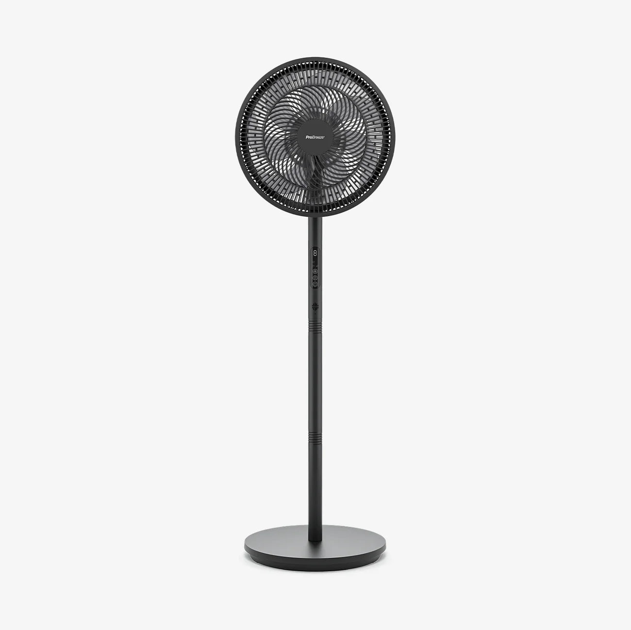 Pro Breeze AirFlo™ Slim 43” Hybrid Pedestal Fan - Ultra- Quiet Air Circulator - Black