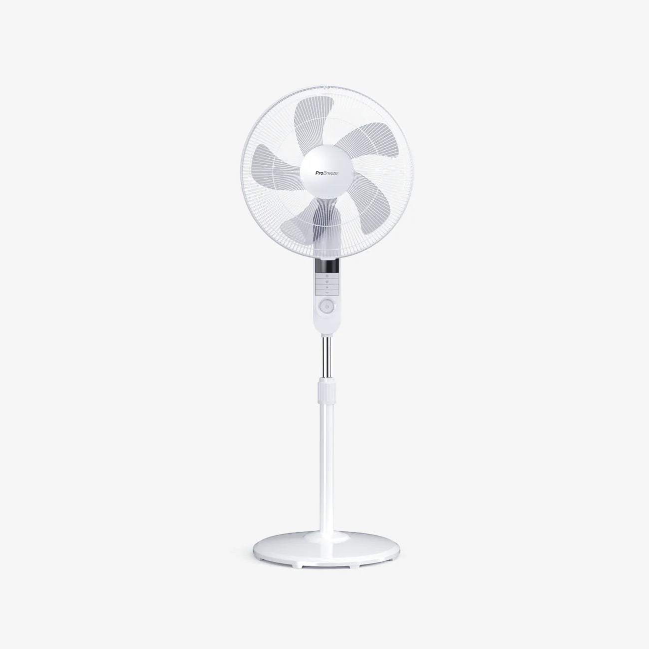 Pro Breeze 16” Pedestal Fan with 4 Fan Modes and Remote Control - White