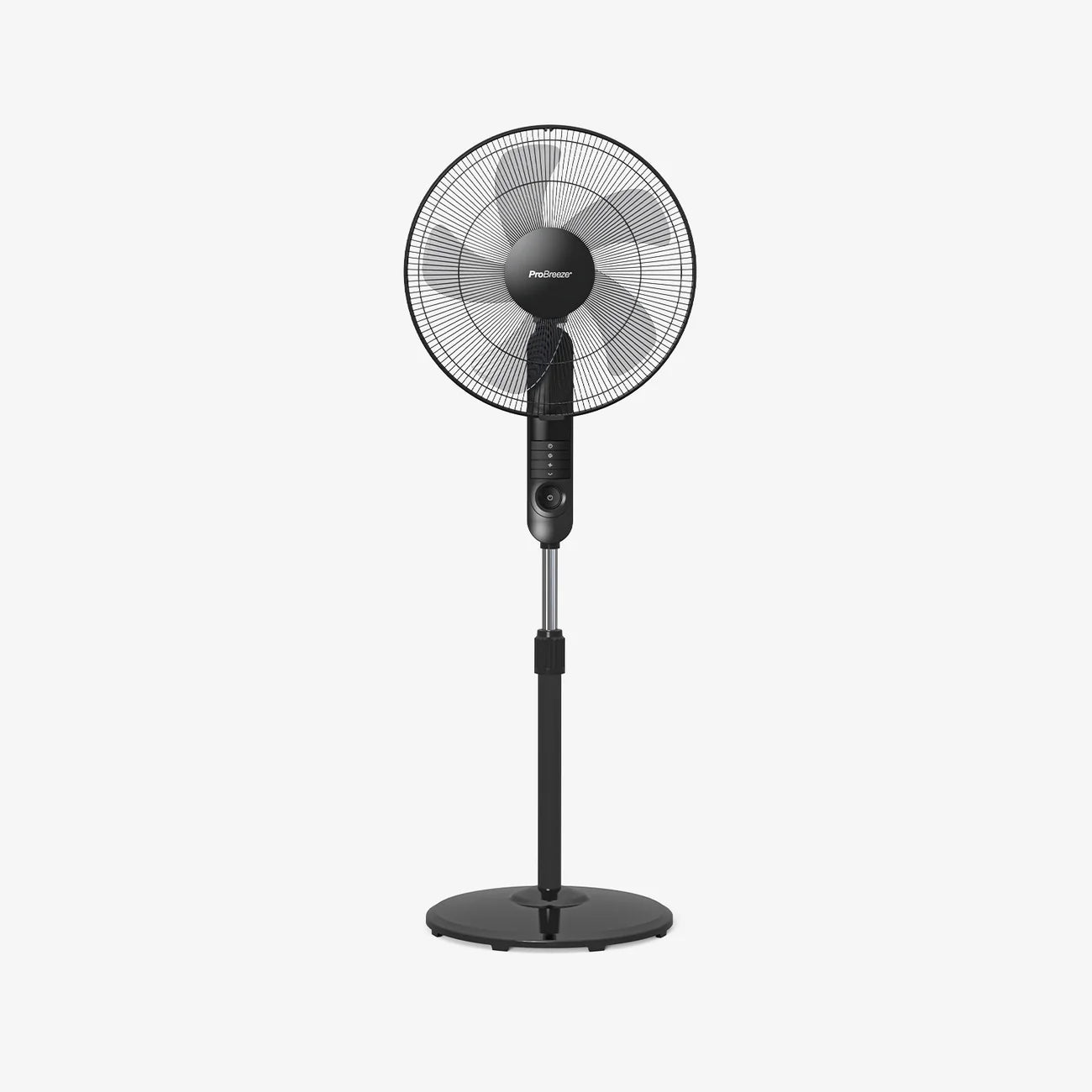 Pro Breeze 16” Pedestal Fan with 4 Fan Modes and Remote Control - Black