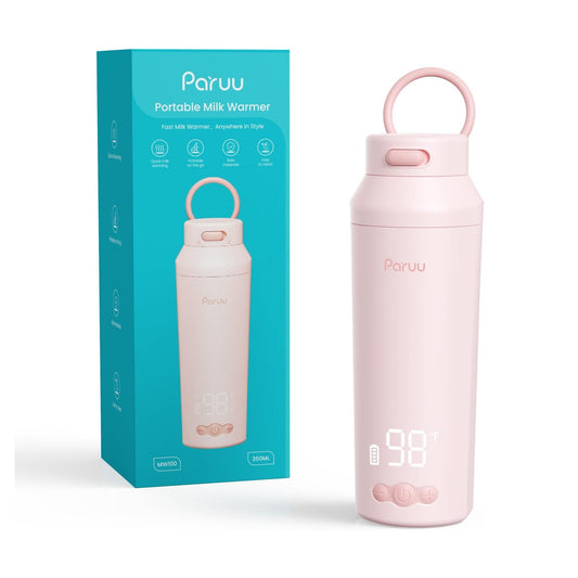 Paruu Portable Bottle Warmer for Breast Milk & Water (Pink)