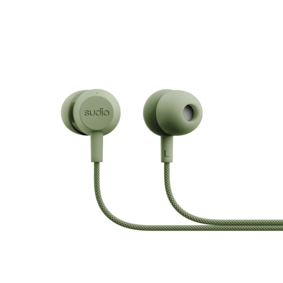 Sudio V3 Wired Earbuds (Moss Green)