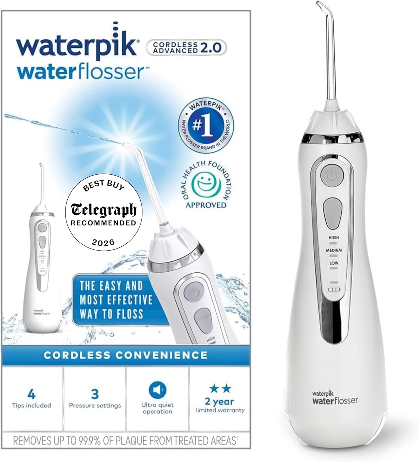 Waterpik Cordless Advanced Flosser (White)